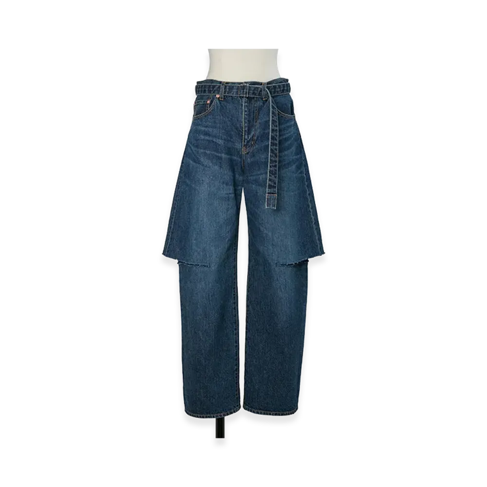 sacai Women's Denim Pants "Blue"