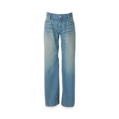 HYSTERIC GLAMOUR Women's Low-Rise Straight Denim Pants "Light Indigo Blue"