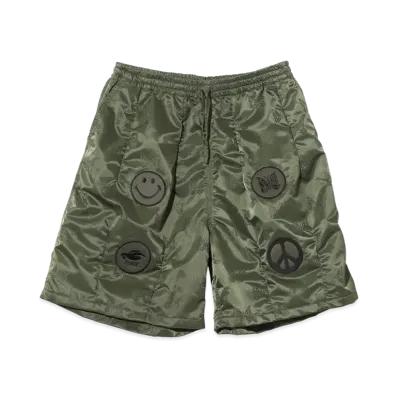NEEDLES H.D. Short - Papillon Jacquard Sateen "Khaki"