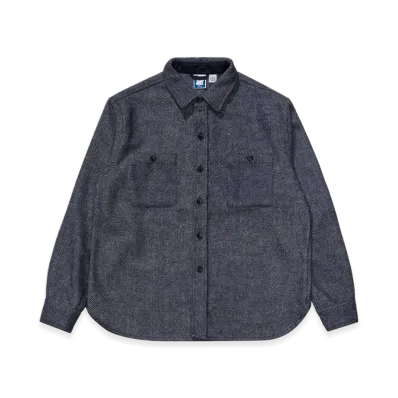 UNDEFEATED L/S Twill Flannel "Blue"