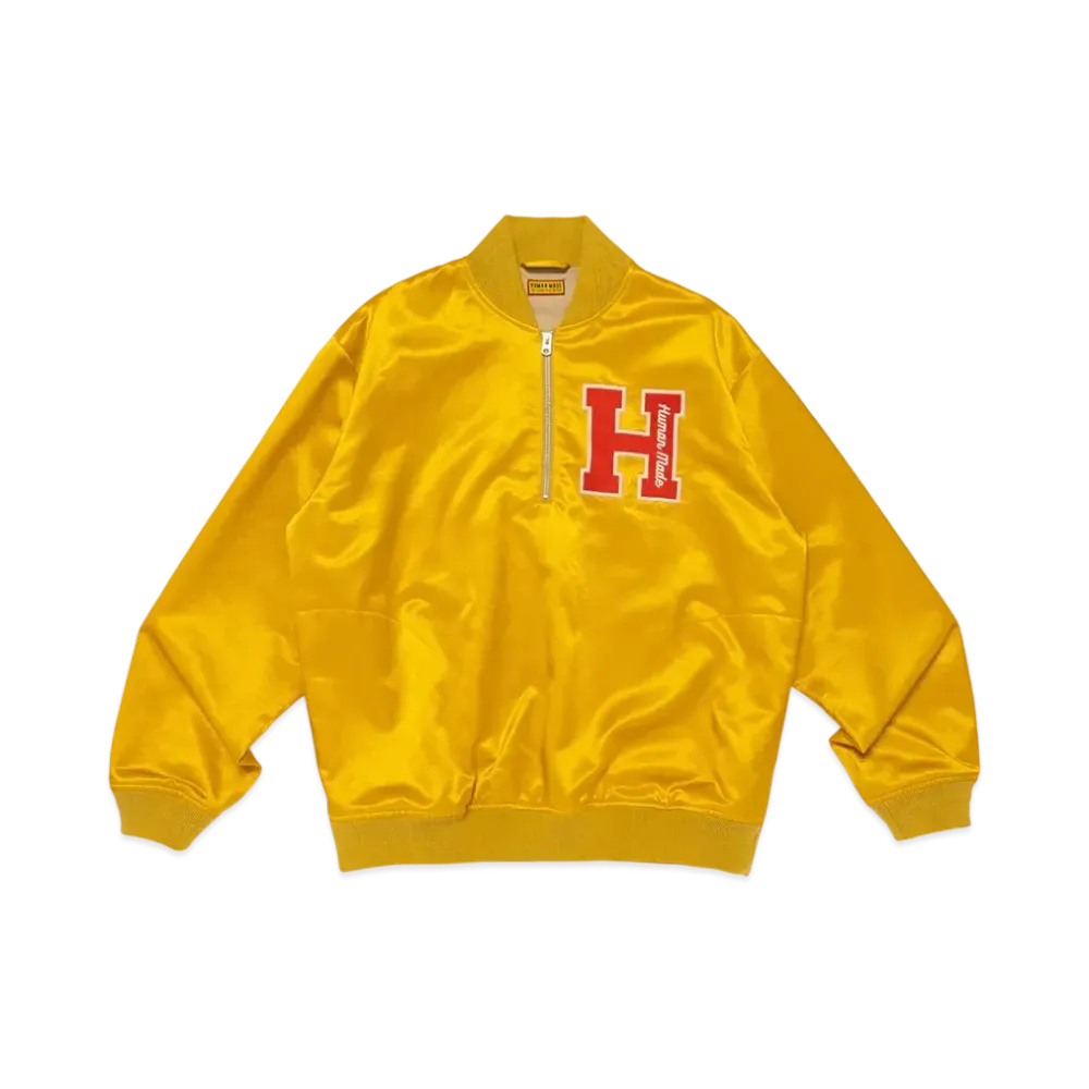 HUMAN MADE Satin Half-Zip Shirt "Yellow"