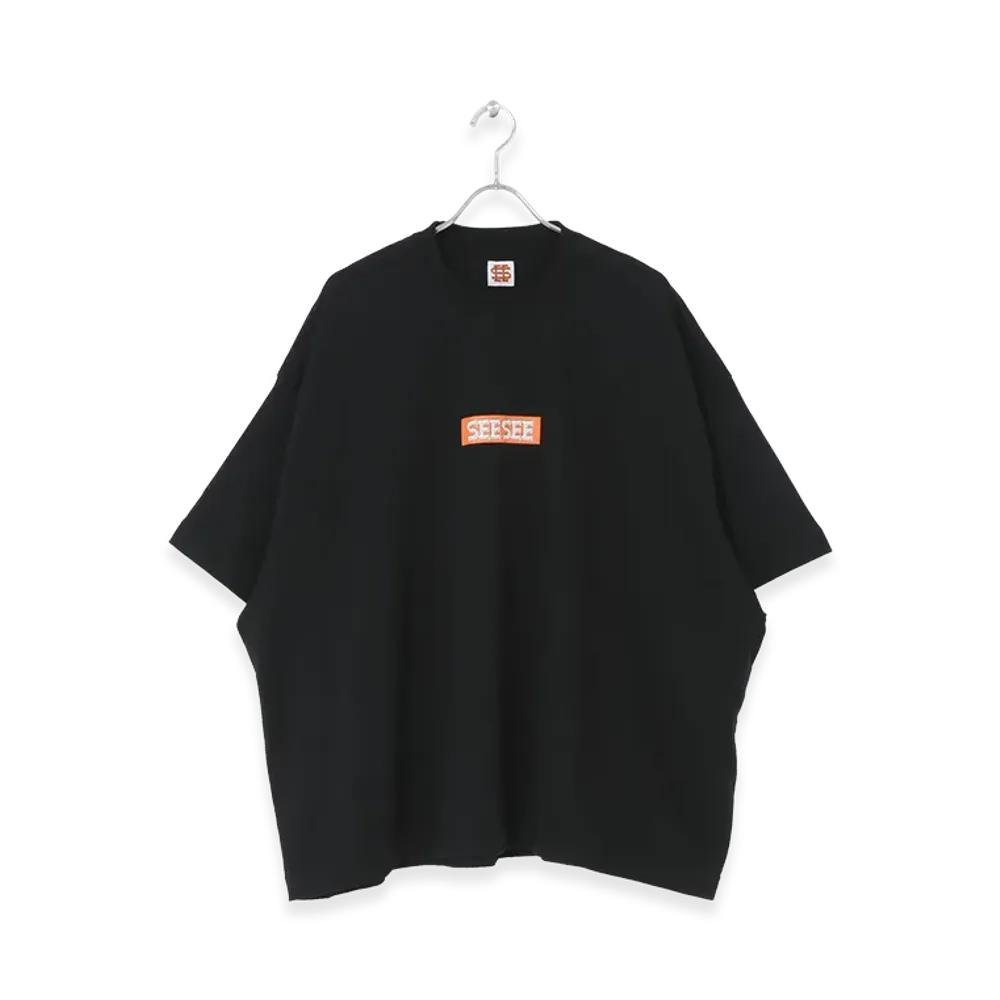 SEE SEE Super Big Square Logo Tee "Black"