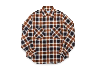 SubCulture Cotton Check Shirt "Orange Check"