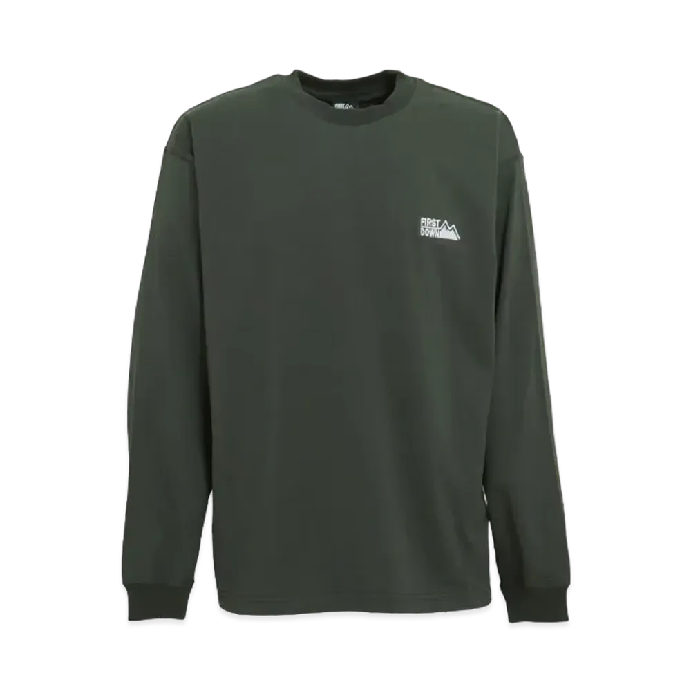 FIRST DOWN LOGO L/S T "Dark Green"