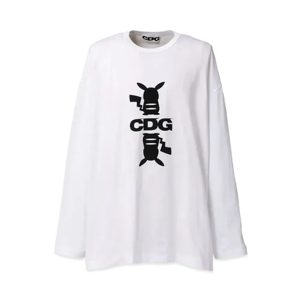 Comme des Garcons Pokemon Oversized Long Sleeved T-Shirt "White"