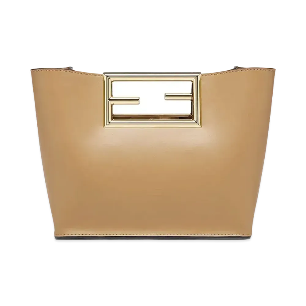 FENDI Way Small Leather Bag "Beige"