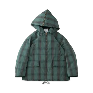 visvim GANNETT DOWN JKT CHECK "Green"