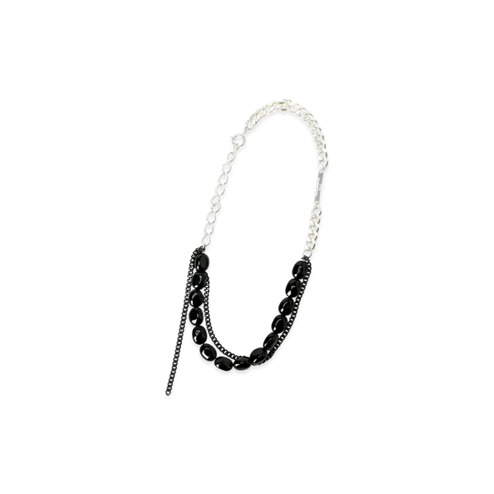 S'YTE Black Onyx Brass Two-Strand Choker "Black"