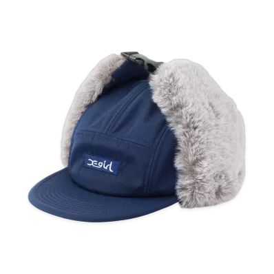 X-Girl Women's Box Logo Embroidered Dog Ear Jet Cap "Navy"