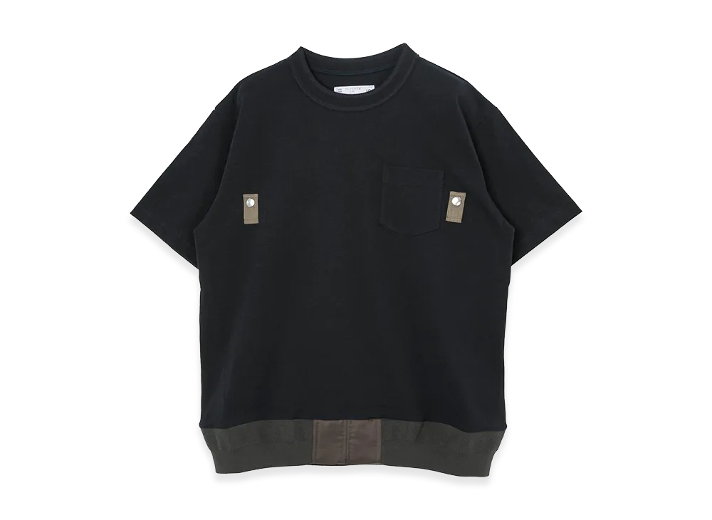 sacai Cotton Jersey T-Shirt "Navy/Dark Khaki"