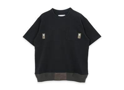 sacai Cotton Jersey T-Shirt "Navy/Dark Khaki"