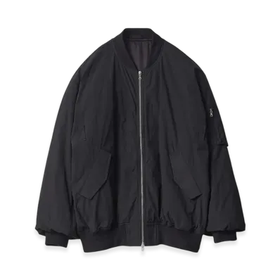 ssstein Windproof Nylon Oversized Flight Jacket "Black"