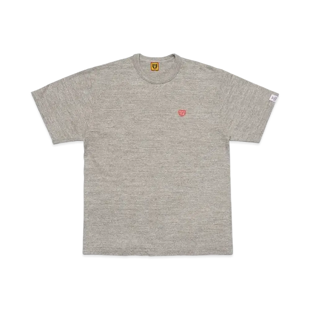 ヒューマン メイド ハート バッジ Tシャツ "グレー" HM26CS002