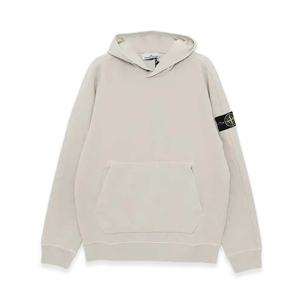 Stone Island 61252 Garment Dyed Stretch Cotton Fleece Hooded Sweatshirt - 23FW "Off White"