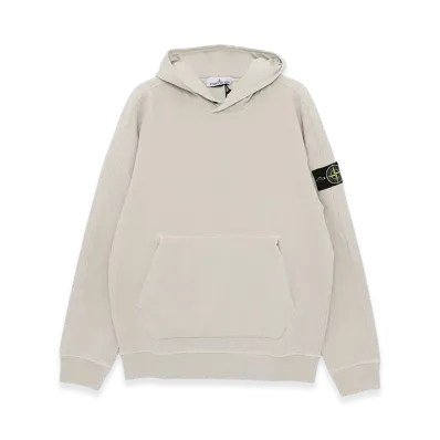 Stone Island 61252 Garment Dyed Stretch Cotton Fleece Hooded Sweatshirt - 23FW "Off White"