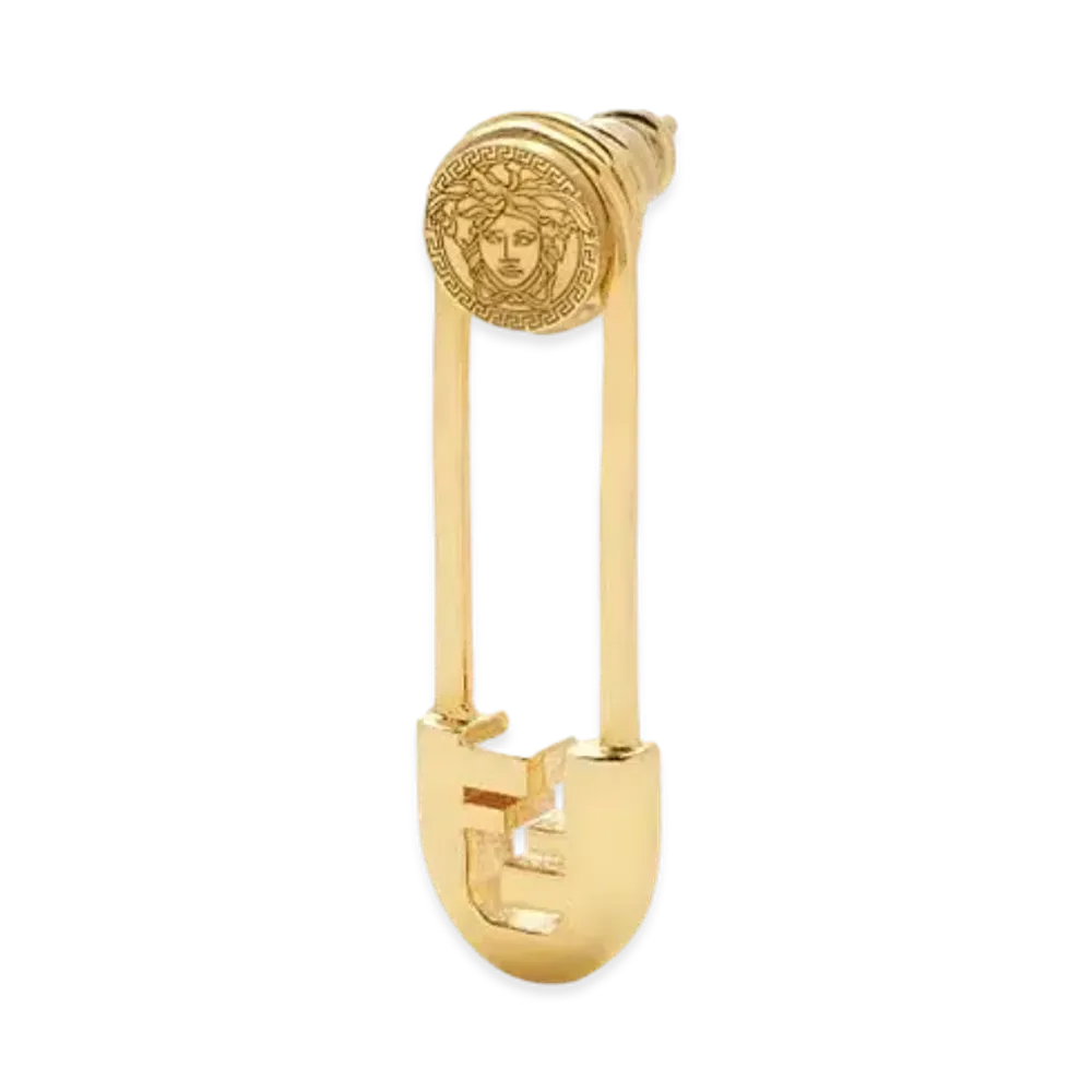 FENDI x Versace Fendace Gold-Colored Earrings "Gold"