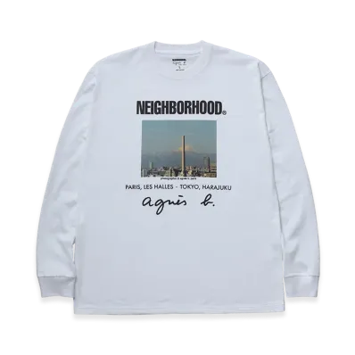 NEIGHBORHOOD x agnes b. Crewneck LS-2 "White"
