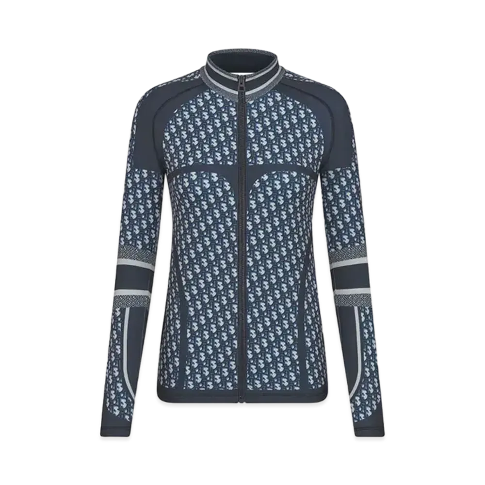 Dior DiorAlps Zipped Top Dior Oblique Technical Jersey "Blue"