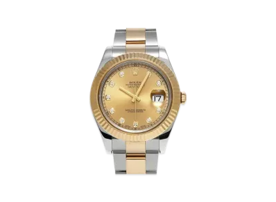 ROLEX Datejust II 10P Diamonds "Champagne/Stainless Steel/Yellow Gold"