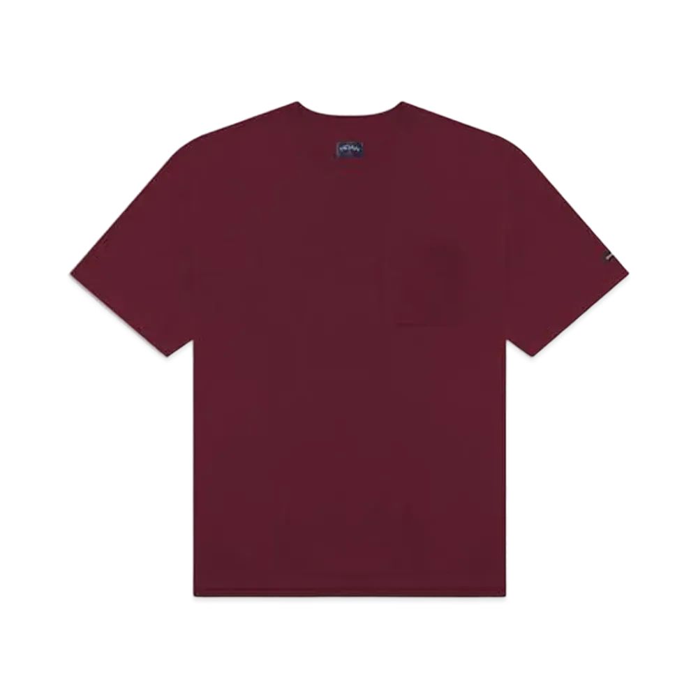 Noah Ss Oversized Heavyweight Pocket Top "Burgundy"