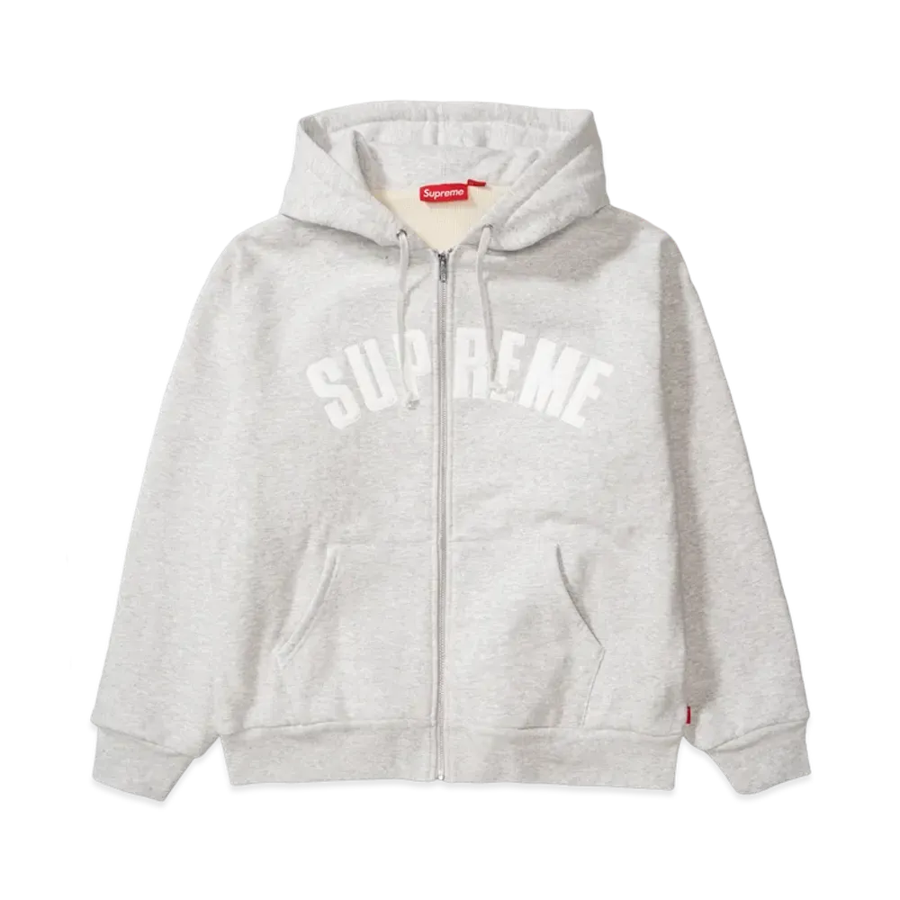 Supreme Arc Thermal Lined Zip Up Hooded Sweatshirt (25AW) "Ash Grey"