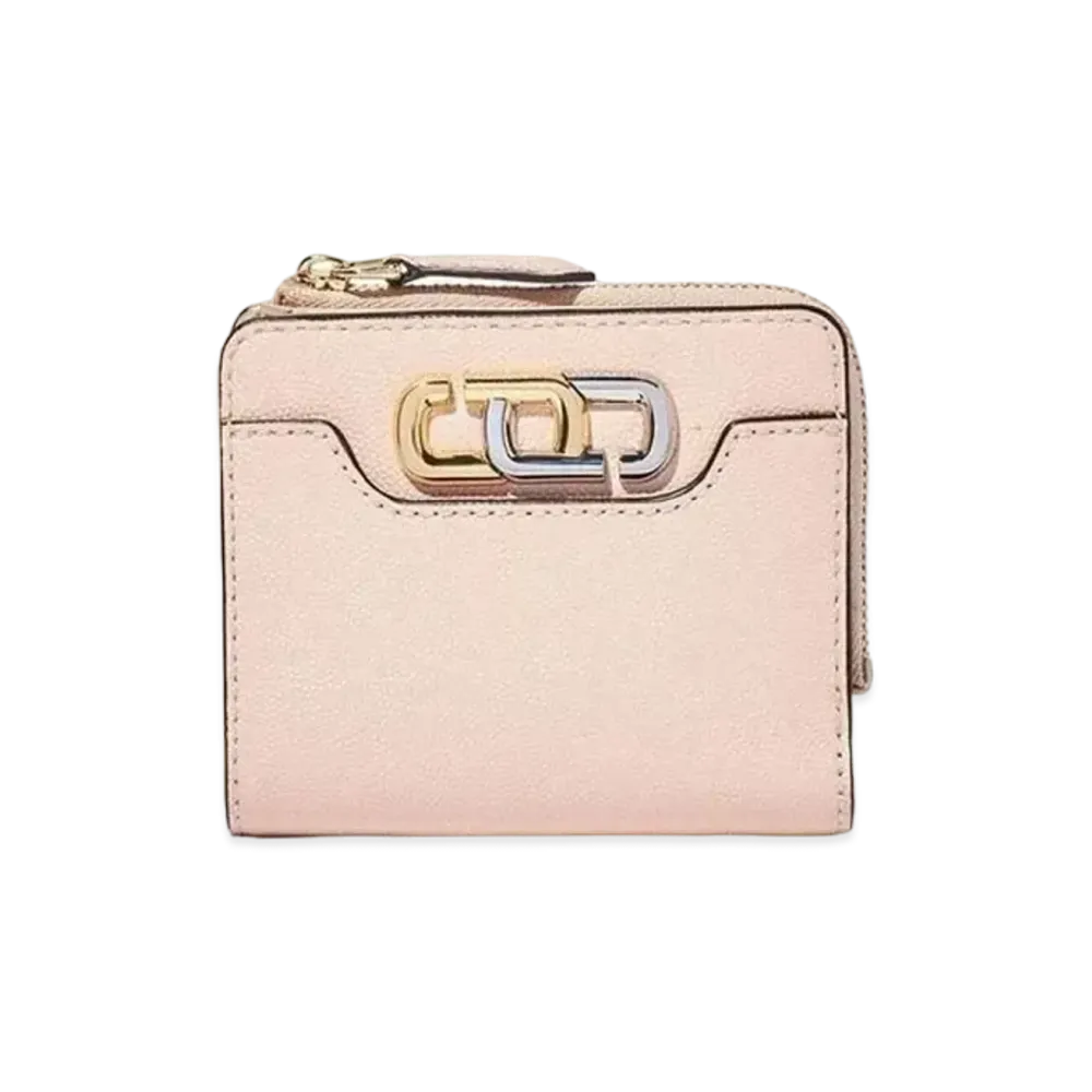 Marc Jacobs The J Link Mini Compact Zip Wallet "Apricot Beige"