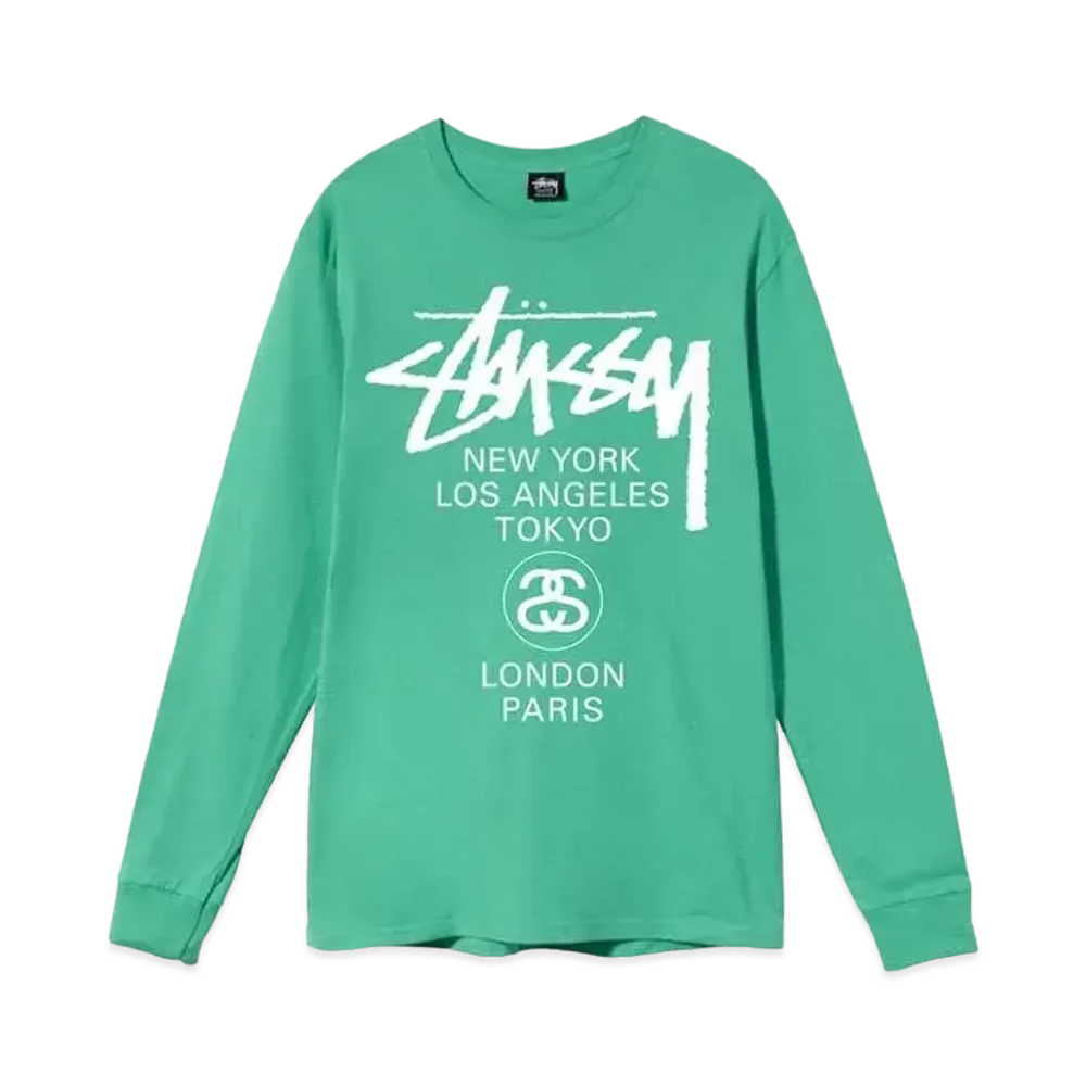Stussy WORLD TOUR LS TEE "Green"