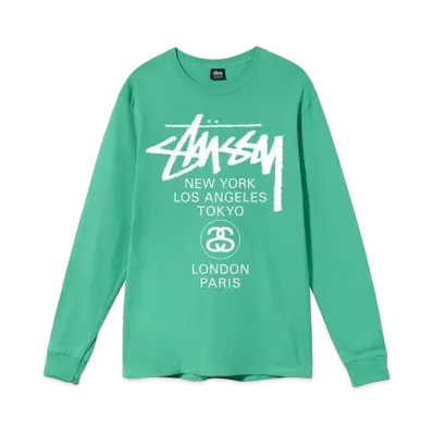 Stussy WORLD TOUR LS TEE "Green"