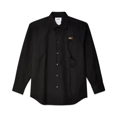doublet RCA Cable Detail Shirt "Black"