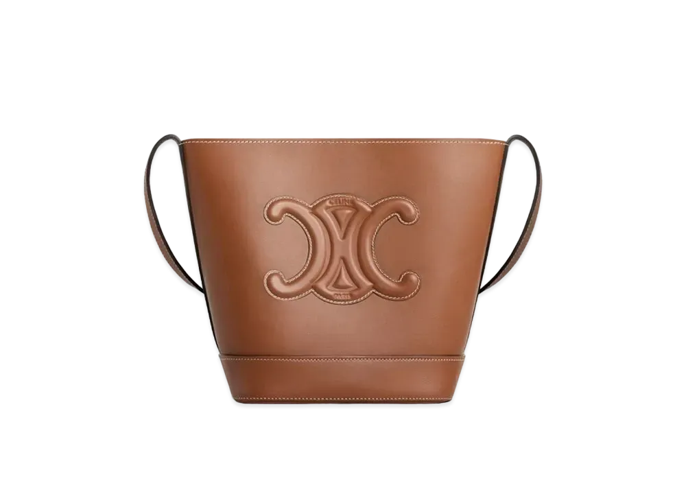 CELINE Small Bucket Cuir Triomphe In Smooth Calfskin "Tan"