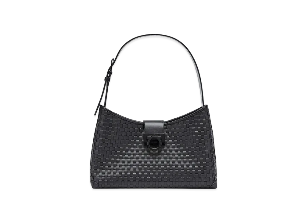 Salvatore Ferragamo Trifolio Shoulder Bag "Black"