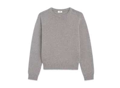 CELINE Crew Neck Sweater / Seamless Cashmere "Light Gray"
