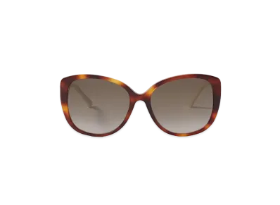 Jimmy Choo Aly Cat Eye Sunglasses With Swarovski Crystals "Dark Havana"