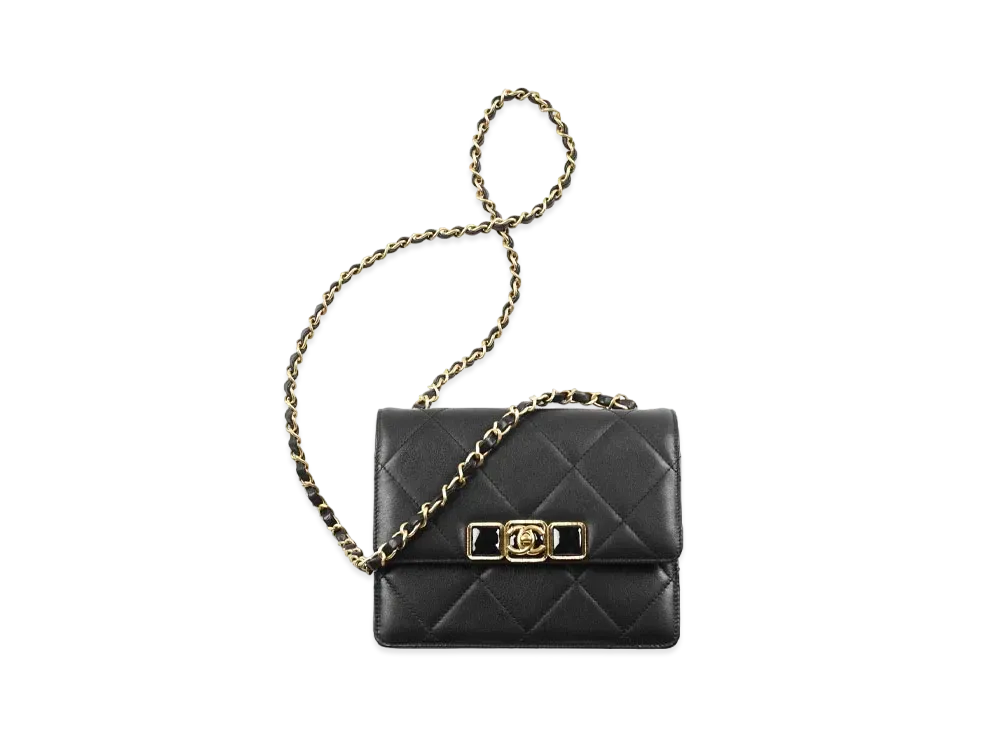シャネル ミニ フラップ バッグ カーフスキン & レジン