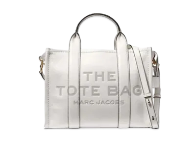 Marc Jacobs The Leather Small Tote Bag "Cotton"