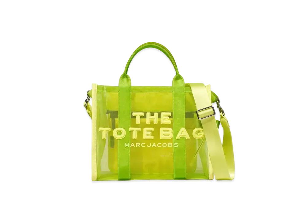 MARC JACOBS The Mesh Small Tote Bag "Bright Green"