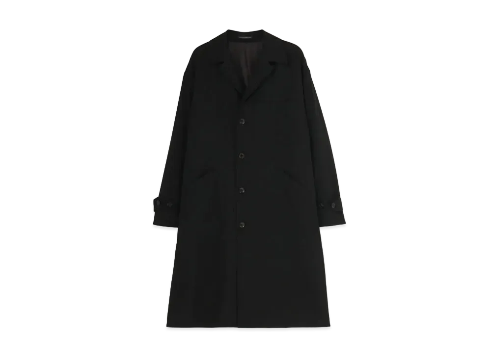 Yohji Yamamoto Y's WOOL GABARDINE 4 POCKET COAT "Black"