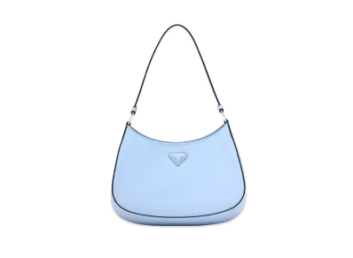 PRADA Prada Creeo Brushed Leather Shoulder Bag "Light Blue"