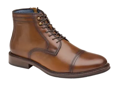 JOHNSTON & MURPHY XC Flex® Raleigh Cap Toe Zip Boot "Tan Full Grain" 20-2764