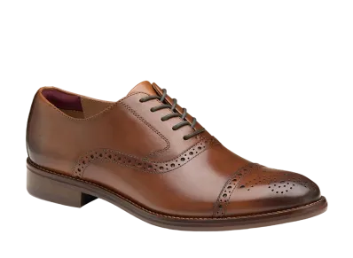 JOHNSTON & MURPHY Conard 2.0 Cap Toe "Tan Full Grain" 20-3442