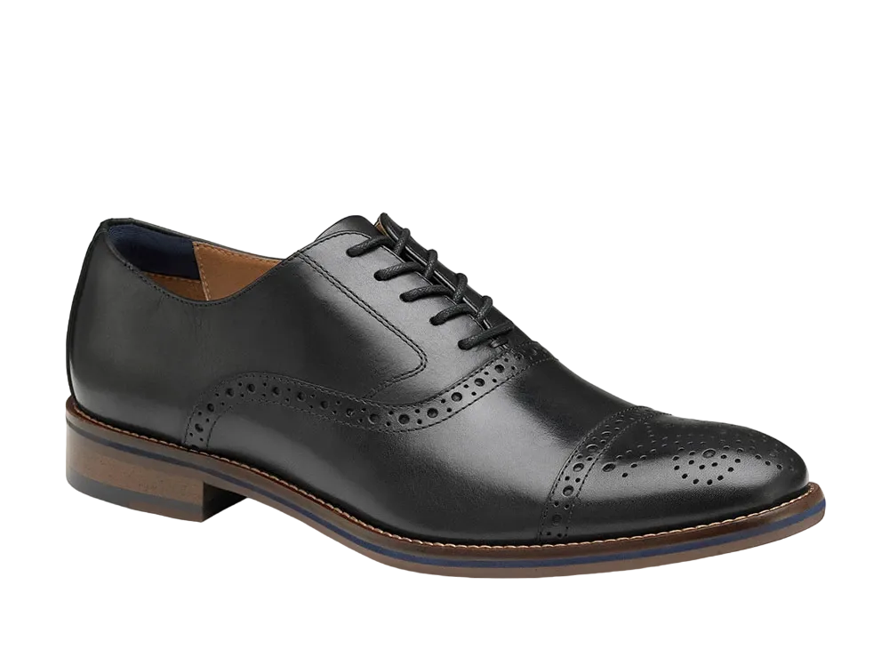 JOHNSTON & MURPHY Conard 2.0 Cap Toe "Black Full Grain" 20-3445