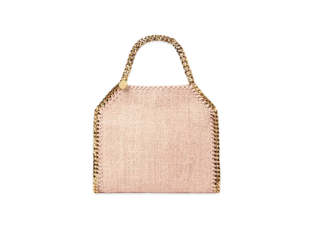 STELLA McCARTNEY Farabela Mini Weavent Raffia Tote "Brick"