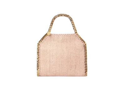 STELLA McCARTNEY Farabela Mini Weavent Raffia Tote "Brick"