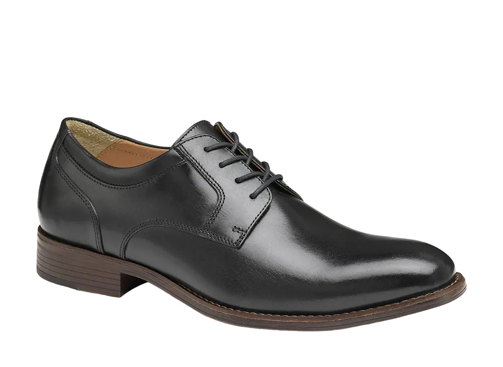 JOHNSTON & MURPHY Lewis Plain Toe "Black Full Grain" 20-4205