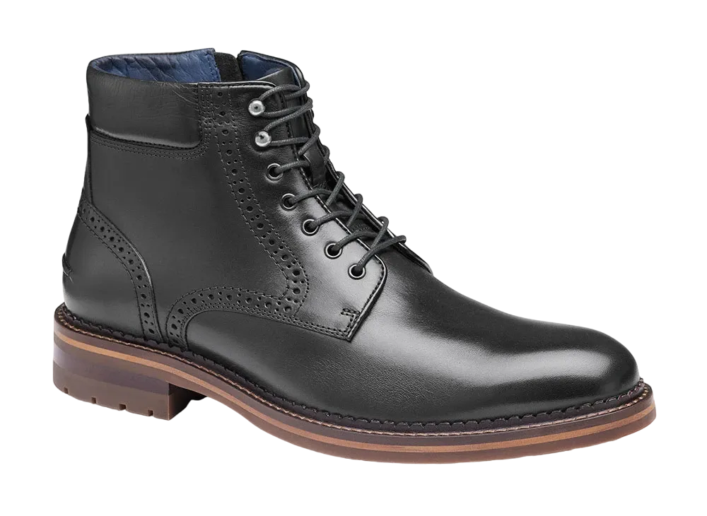 JOHNSTON & MURPHY XC Flex® Connelly Plain Toe Boot "Black Full Grain" 20-5681