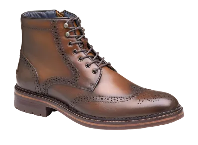 JOHNSTON & MURPHY XC Flex® Connelly Wingtip Boot "Tan Full Grain" 20-5686