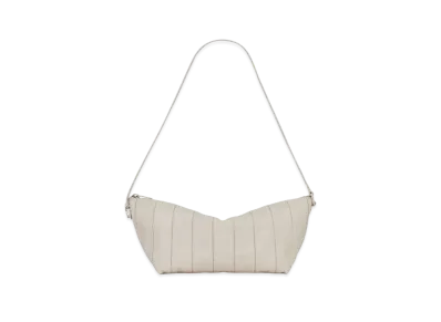 SAINT LAURENT Tuc Crossbody Bag In Shiny Lambskin "Vintage White"