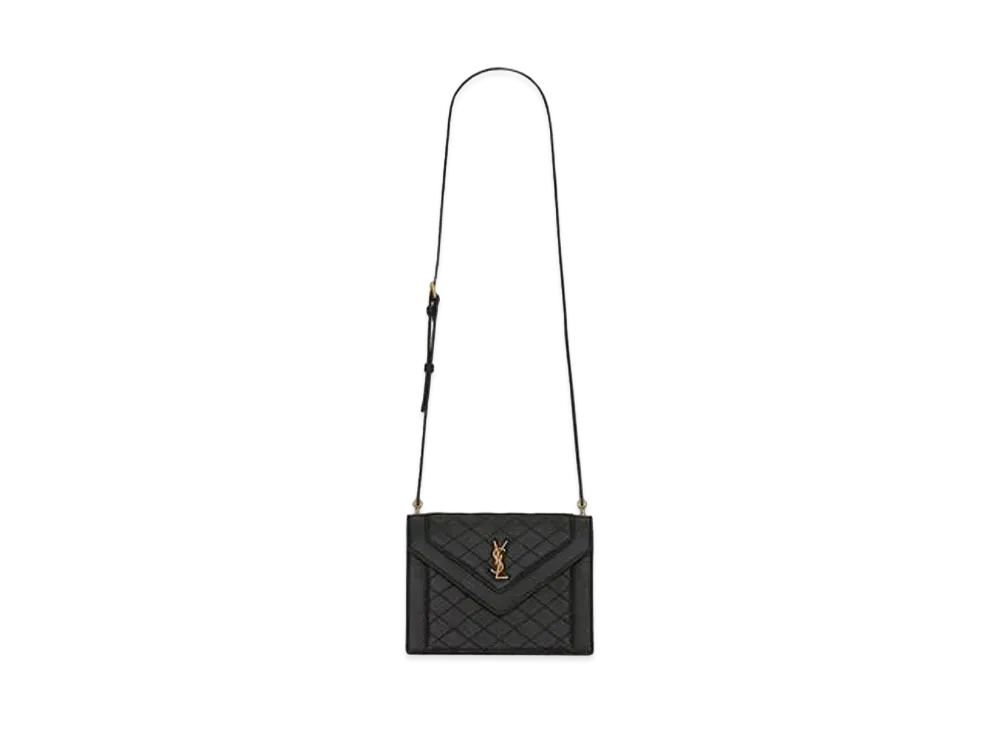 SAINT LAURENT Gaby Mini Satchel In Quilted Lambskin "Black"
