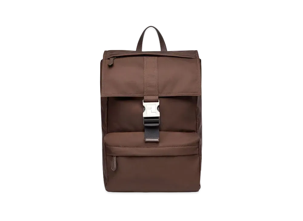 FENDI Ness Back Pack Medium Nylon Backpack "Brown"