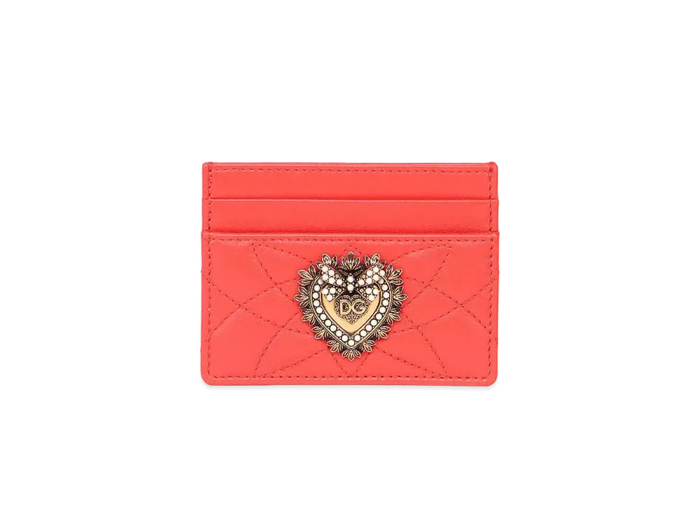 ドルチェ&ガッバーナ ディボーション クレジットカードホルダー マトラッセ ナッパ "オレンジ" BI0330AV9678H243